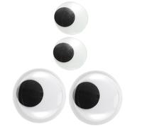 Yeux Mobiles Noirs et Blancs en Plastique pour Loisirs Créatifs | Effet 3d, Surface Lisse et Coque Transparente, Accessoires Adaptés aux Marionnettes, Carnets et Décorations Couleur Aléatoire