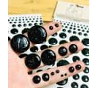 Yeux réalistes en résine 3D avec pupille et joues roses - Accessoires de bricolage fixes pour amigurumi, argile polymère, porcelaine froide et sculpture (36 pièces/18 paires, 5 mm)