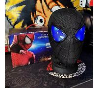 Yeux télécommandés mobiles Spiderman masque Spiderman masque Peter Parker Halloween Cosplay Costume masque Spandex tissu matériel Fluorescent Green
