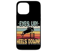 Yeux vers Le Haut Talons Bas équitation équestre Saut d'équitation Coque pour iPhone 13 Pro Max