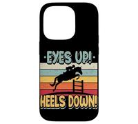 Yeux vers Le Haut Talons Bas équitation équestre Saut d'équitation Coque pour iPhone 14 Pro