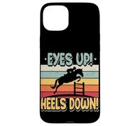 Yeux vers Le Haut Talons Bas équitation équestre Saut d'équitation Coque pour iPhone 15 Plus