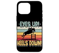 Yeux vers Le Haut Talons Bas équitation équestre Saut d'équitation Coque pour iPhone 16 Pro Max