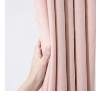 YEVDA Rideau de douche en tissu lin de qualité supérieure - 240 x 200 cm - Imperméable - Anti-moisissure - Pour salle de bain - Rose - 180 x 200 cm