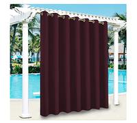 YEVENR Rideaux d' extérieur Imperméables Rideau Occultant Isolant Thermiques pour Pergola Cabanon Jardin Exterieur Gazebo Porche Terrasse Pavillon Rideaux Rouge 1 PCS,322 * 150cm(W*L)
