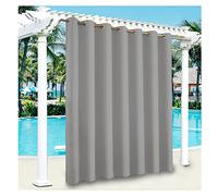 YEVENR Rideaux d' extérieur Imperméables Rideau Occultant Isolant Thermiques pour Pergola Cabanon Jardin Exterieur Porche Gazebo Terrasse Pavillon Gris 1 PCS,400 * 182cm(W*L)