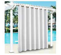 YEVENR Rideaux D'ExtéRieur pour Jardin Terrasse Gazebo Pergola ImperméAble Coupe Vent Occultant Isolation Thermique Rideaux D'ExtéRieur pour Porte de Terrasse de Jardin Blanc 1 PCS,260 * 150cm(W*L)