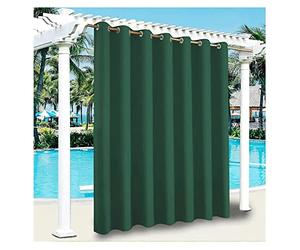 YEVENR Rideaux D'intéRieur et D'extérieur Imperméables Panneau de Rideau Texturé en Lin pour Belvédère Pavillon Porche Cour Cabine de Draperie de Confidentialité Rideaux Vert 1 PCS,302 * 213cm（W*L）