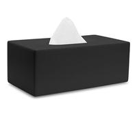 Yew Design Couvercle de Boîte à Mouchoirs Rectangulaire Nior Mat, Distributeur de Mouchoirs pour Salle de Bain, Cuisine, Chambre, Bureau, Hôtel, Restaurant, Comptoir, Table de Chevet, Voiture, Table
