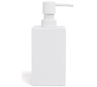 Yew Design Distributeur de Savon Blanc Mat pour Salle de Bain, 450 ML, Pompe Carrée Antirouille pour Savon Liquide, Vaisselle ou Mains, pour Évier de Cuisine, Comptoir et Salle de Bain