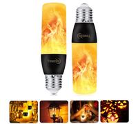 Yewclls Ampoule Flamme E27 - Effet de lumière vacillante LED Ampoules 3 Modes, Lampe LED d'extérieur Lumière vacillante Pour Maison Jardin Bar Fête Mariage Restaurant (2 pièces (1 paquet))