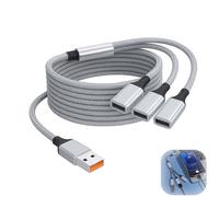 Yewseas Câble Répartiteur USB, Rallonge USB 2m Type A Mâle vers 3 Femelles, Séparateur pour Transfert de Données et Chargement, Hub US B Compatible PC, Mac, Voiture, PS5, PS4, Xbox