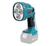 YEX-BUR Lampe de travail LED pour batterie Li-ion rechargeable Makita 14,4 V-18 V BL1860 Lampe torche de travail LED sans fil 12 W 1120 lm avec port USB 5 V 2,1 A Tête pivotante à 110 degrés
