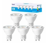 Yexati Ampoule Led Gu10,7w(équivalent halogène 50w), Sans Scintillement Spot 550 lumens,Blanc Froid 6000K,Non Dimmable,AC 220-240V,Angle de Faisceau 120°,Lot de 5