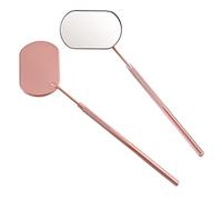 Yexati FQQF Pretty Memory Lash Mirror, Stainless Steel Makeup Mirror, Eyelash Extensions Accessories for Lash Extension Supplies (Rose Gold)