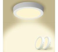 Yexati Lot de 2 Plafonnier LED 15W 1800LM, Luminaire Plafonnier Moderne Rond 4500K Blanc Neutre, Pilote Inclus. IP44 Angle 120 pour Salle de Bain Chambre Salon Cuisine Couloir 170 * 28Hmm
