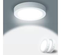 Yexati Lot de 2 Plafonnier LED 15W 1800LM, Luminaire Plafonnier Moderne Rond 6500K Blanc Froid, Pilote Inclus. IP44 Angle 120 pour Salle de Bain Chambre Salon Cuisine Couloir 170 * 28Hmm