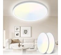 Yexati 30CM Plafonnier LED 24W 3200LM 6000K,4000K,3000K, IP54 Etanche Plafonnier Salle De Bain, Lampe de Plafond Rond, Luminaire Plafonnier Moderne pour Chambre à Coucher Salon Cuisine Bureau Balcon