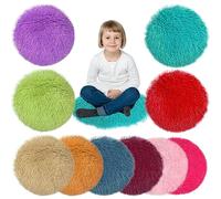 YEXEXINM Lot de 10 tapis ronds pour enfants - 40,6 cm - Coussins de sol doux et colorés - Tapis éducatif pour l'école, la maison, les activités de groupe, les zones de jeu