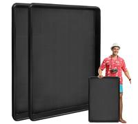 YEXEXINM Lot de 2 plateaux d'égouttement extra larges de 90 x 61 x 4 cm pour dessous de voiture, bac de vidange d'huile en plastique, bac de vidange d'huile, bac de récupération d'huile noir pour