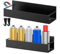 YEXEXINM Lot de 2 supports magnétiques pour bombes pulvérisateurs - Noir - Support pour bombes aérosols - Support d'atelier - Support pour bombes aérosols - Étagère
