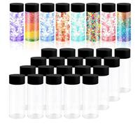 YEXEXINM Lot de 28 bouteilles sensorielles vides en plastique étanches, réutilisables, pour travaux manuels sensoriels, salle de classe, fête faite à la main, 300 ml