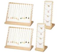 YEXEXINM Lot de 4 présentoirs à bijoux/colliers, pendentifs en bois, présentoir à bijoux, présentoir de table, pour la maison ou le magasin