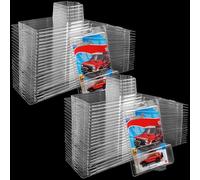 YEXEXINM Lot de 48 coques de protection transparentes à clapet pour voiture compatibles avec Hot-Wheels pour le rangement, 19,1 x 12,7 x 5 cm