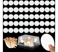 YEXEXINM Lot de 50 disques filtrants adhésifs monobaignoire de 6,3 cm d'épaisseur - 3 mm d'épaisseur - Filtres monobaignoire pour la croissance des champignons - Tapis de filtration de rechange pour