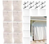YEXEXINM Lot de 8 sacs lestés pour rideaux extérieurs, rideaux d'extérieur, en toile, sacs lestés avec porte-clip, poches lestées pour rideaux, sacs de poids au sol pour pergola, cabane, pavillon et