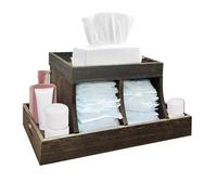 YEXEXINM Organiseur de couches en bois durable - Organiseur de couches pour chambre de bébé, distributeur de lingettes, chauffe-lingettes et autres accessoires essentiels