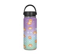 Yexignaon Bouteille d'eau en forme de loutre Kawaii - 500 ml - En acier inoxydable - Isotherme - Pour boissons chaudes - Sans paille - Facile à transporter