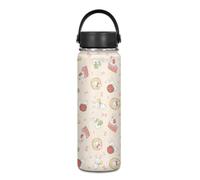 Yexignaon Kawaii Bunny Bouteille d'eau en acier inoxydable pour filles, tasses thermos pour boissons chaudes et froides, bouteille d'eau isotherme avec poignée, bouteille thermique de 590 ml