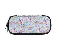 Yexignaon Trousse à crayons pour filles d'école - Grande capacité - Avec support - Réutilisable - Fournitures scolaires, dinosaure, Organiseur de sac