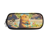 Yexignaon Trousse à crayons pour filles - Grande capacité - Boîte vraiment utile - Crayons - Marqueurs - Ensemble dans une boîte, Motif Capybara, Organiseur de sac