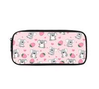 Yexignaon Trousse à crayons pour filles - Pour l'école primaire - Avec fermeture éclair - Boîte de rangement rigide, koala, Organiseur de sac