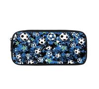 Yexignaon Trousse à crayons pour garçons âgés de 6, 8, 10, 12 ans - Boîte de rangement avec couvercles - Légère - Pour l'école, Football 8, Organiseur de sac