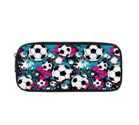 Yexignaon Trousse à crayons pour garçons âgés de 6, 8, 10, 12 ans - Boîte de rangement avec couvercles - Légère - Pour l'école, Football 11, Organiseur de sac