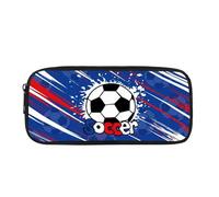 Yexignaon Trousse à crayons pour garçons âgés de 6, 8, 10, 12 ans - Boîte de rangement avec couvercles - Légère - Pour l'école, Football 3, Organiseur de sac