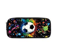 Yexignaon Trousse à crayons pour garçons âgés de 6, 8, 10, 12 ans - Boîte de rangement avec couvercles - Légère - Pour l'école, Football 10, Organiseur de sac