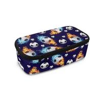Yexignaon Trousse à crayons pour garçons d'école - Grande capacité - Légère - Boîte de rangement pour crayons, Petit ballon de football, Organiseur de sac