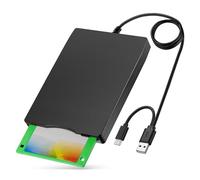 YEY Lecteur de Disquette Externe USB 3,5" 1,44 Mo FDD Portable pour PC Portable Windows/XP/7/8/10/11 Plug and Play, également pour iMac et MacBook Pro (Noir)