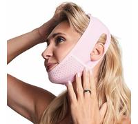 YEYE Made in Nature Masque lifting V-line respirant Rose - Forme ovale du visage et du menton - Réglable , élastique, respirant, réutilisable, lifting sans scalpel