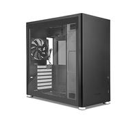 YEYIAN Boîtier PC Gamer Hussar Plus Tour Entière Motherboard Compatible ATX, Micro ATX, Mini ITX | Panneau Latéral en Verre Trempé Transparent | Comprend 1 Ventilateur arrière 120 mm (Noir)