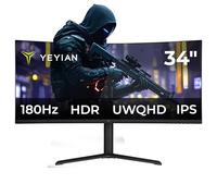 YEYIAN Elysium 34 Moniteur Gaming 34" incurvé WQHD | Écran Ultra Large | 21:9 | 3440 x 1440 | Panneau IPS | 180 Hz | 1ms | FreeSync | 16M Couleurs | 120% sRGB | 2 x DisplayPort 1.4 y 2 x HDMI 2.1