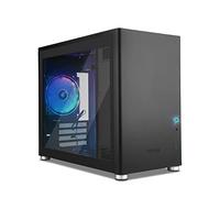 YEYIAN Hussar Boîtier Mini Tour PC Ordinateur Jeu Bureau Maison Gaming Matériau Verre Trempé et Métal Comprend 1 Ventilateur ARGB de 120 mm Compatible avec Micro ATX | Mini ITX (Noir)