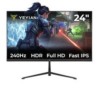 YEYIAN Moniteur Gaming Plat Elysium FHD 24" FullHD | 1920×1080 | Panneau Fast IPS | 240 Hz | MPRT 1 ms | Format 16:9 | 16.7 M Couleurs | Angle de Vue 178° | VESA 75 | HDMI 2.0 / DP 1.4 | YMF-FP24-M1