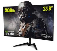 YEYIAN Sigurd - Écran Gamer Courbé 24" Full HD 200Hz, 1ms, AMD FreeSync NVIDIA G-Sync, 96% sRGB, HDMI/DisplayPort, Haut-parleurs, Noir