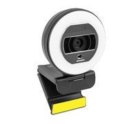 Yeyian Webcam Streaming Autofocus| Microphone Double Réduction du Bruit | 2K 2560x1440 30fps | Anneau LED Tricolore | Télécommande | Support Réglable | Windows, Mac, Linux, Android | USB