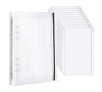 YEYIT Classeur Budget avec 1 Pièces Budget Binder A5 et 12 Pièces 6 Trous Pochette，Budget Planner Francais pour Documents Cartes Photos Pochette Budget